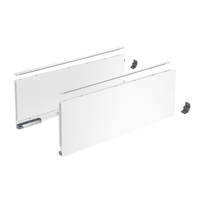 Profilé latéral de tiroir AvanTech YOU, hauteur 187 mm x NL 400 mm, Blanc, gauche et droite - HETTICH - 9353404