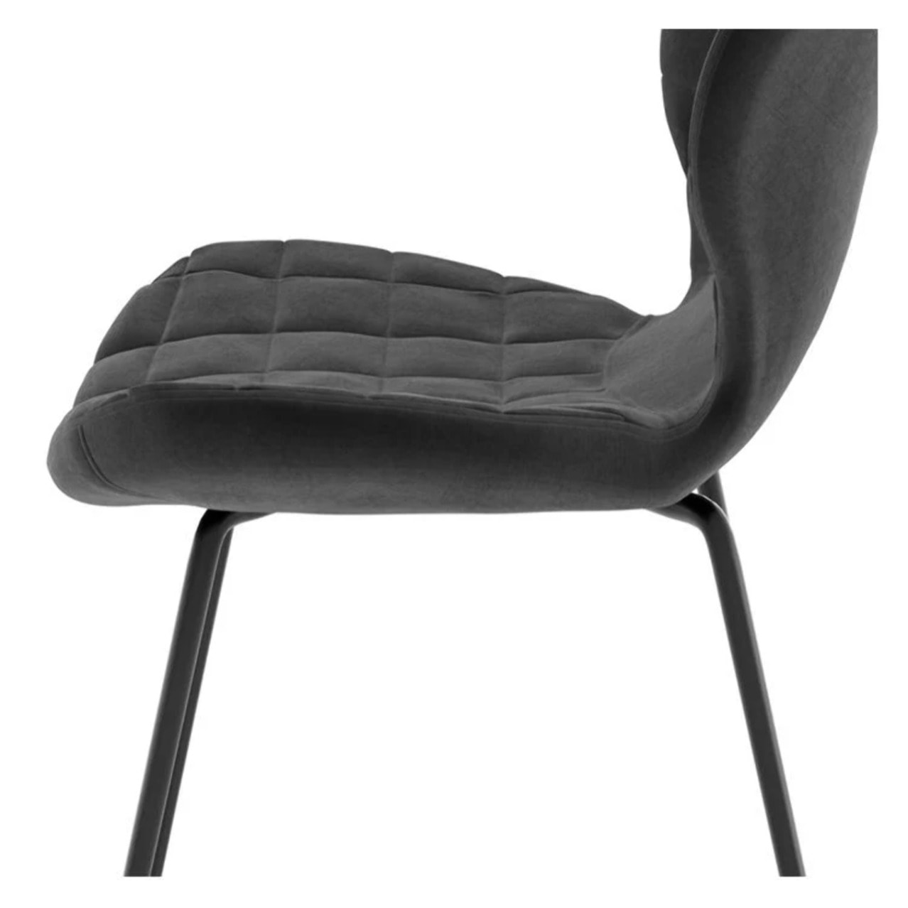 Lot de 2 chaises en velours noir - Mazzia