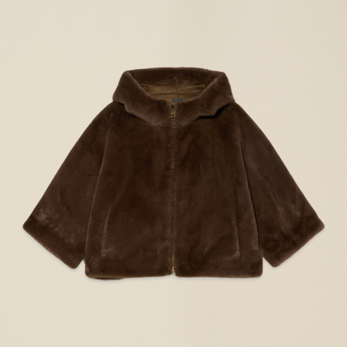 Oltre - Cappa corta con cappuccio - Marrone