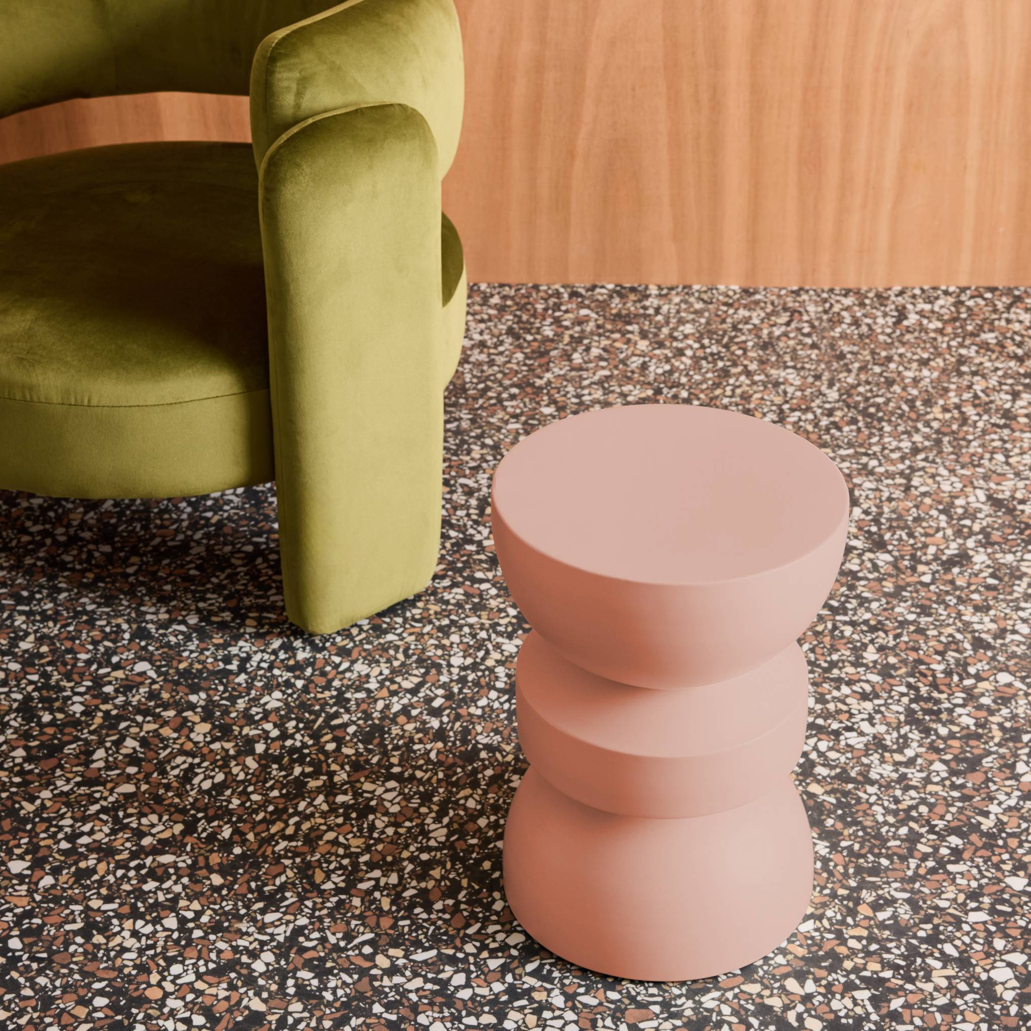 Table d'appoint, bout de canapé, table de chevet métal Ø32 x H43,5cm ASSA