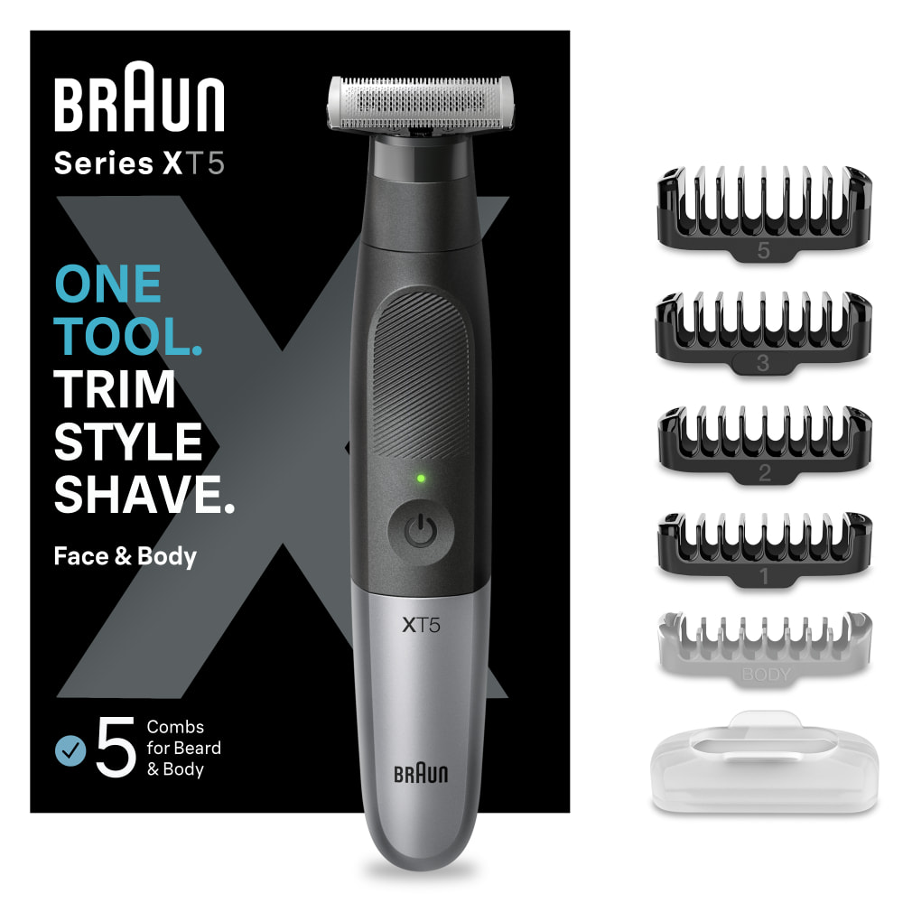 Braun - Tondeuse À Barbe Series X XT5100 - Avec Rasoir Pour Le Corps Et Le Visage