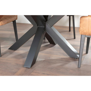Table à manger carrée 150 cm pied central OKA