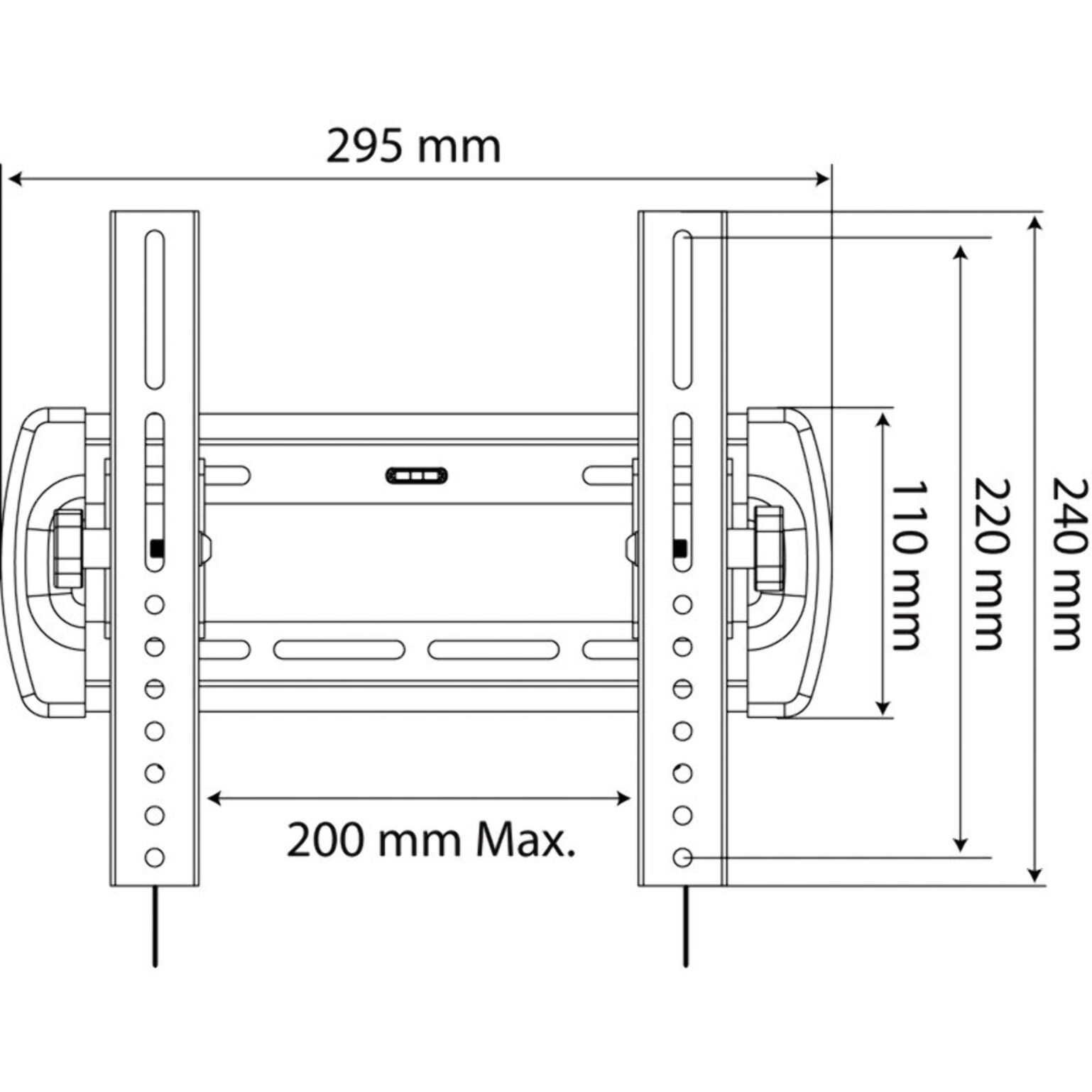 Support mural TV ESSENTIELB Inclin'TV 19-28''