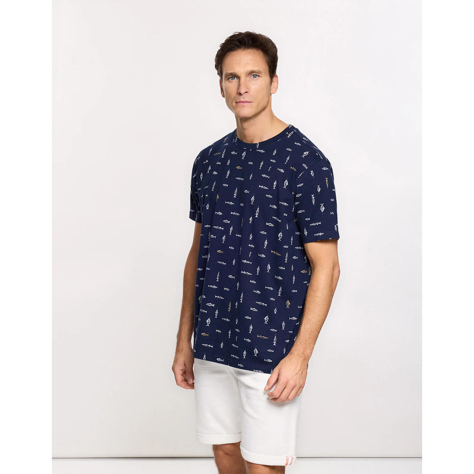 Camiseta Manga Corta Azul Marino - Sfishy