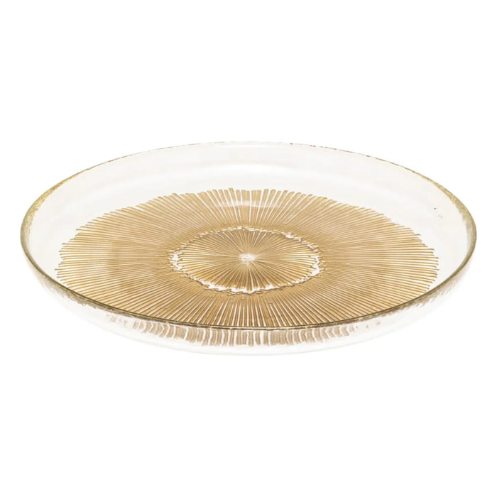 Assiette dessert Celeste doré D21xH2cm
