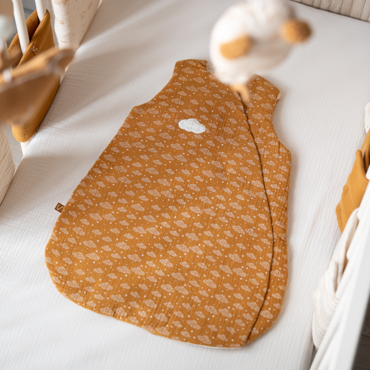 Gigoteuse bébé hiver croisée en double gaze de coton