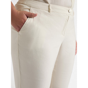 Fiorella Rubino - Pantalón New York de mezcla de lino - Blanco