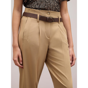 Oltre - Pantaloni con cintura - Beige