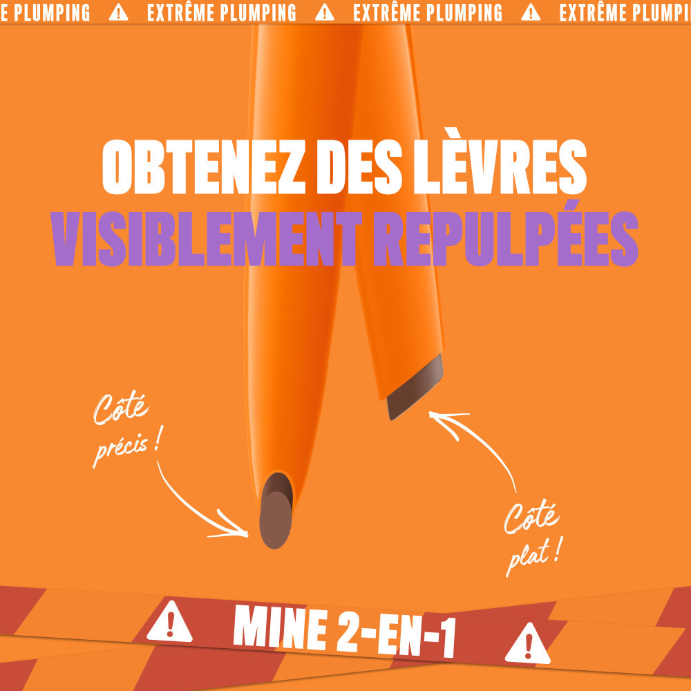 NYX Professional Makeup Duck Plump Plumping Lip Liner, crayon à lèvres, jusqu'à 10h de tenue, fini mat, Fill Em' In