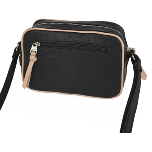 Bolso Bandolera Mujer Sint/Pu Skpat Crosses Negro-Taupe