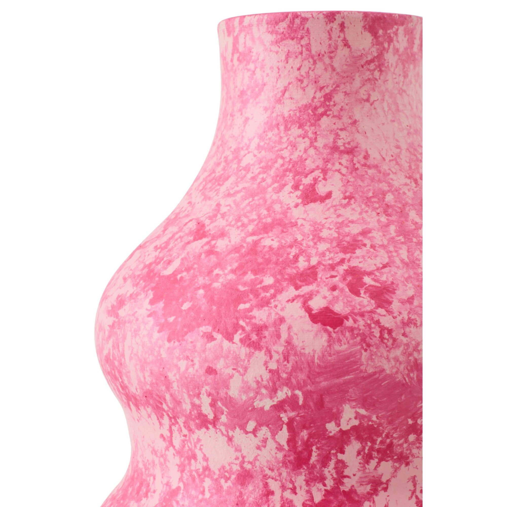 J-Line Vase - céramique - rose/blanc - large