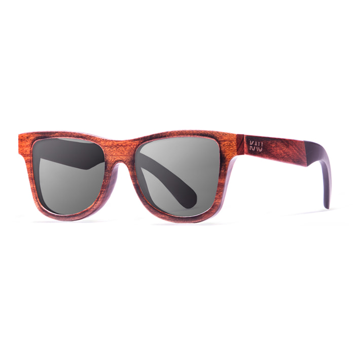Gafas de sol KAU WASHINGTON - De madera de secoya quemada con patillas negras y / Ahumada
