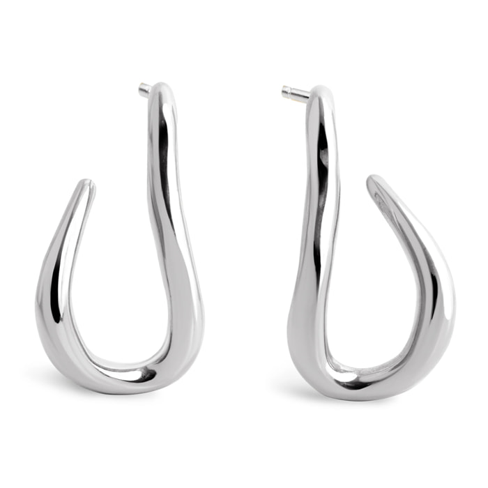 Orecchini Organic Hook  in Acciaio