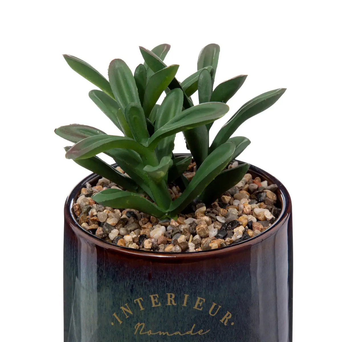 Plante artificielle "Bota" - pot en céramique - H10 cm