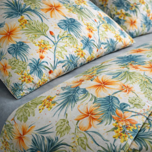 SARTORIALE Completo letto in Percalle Garden_Matrimoniale_Azzurro