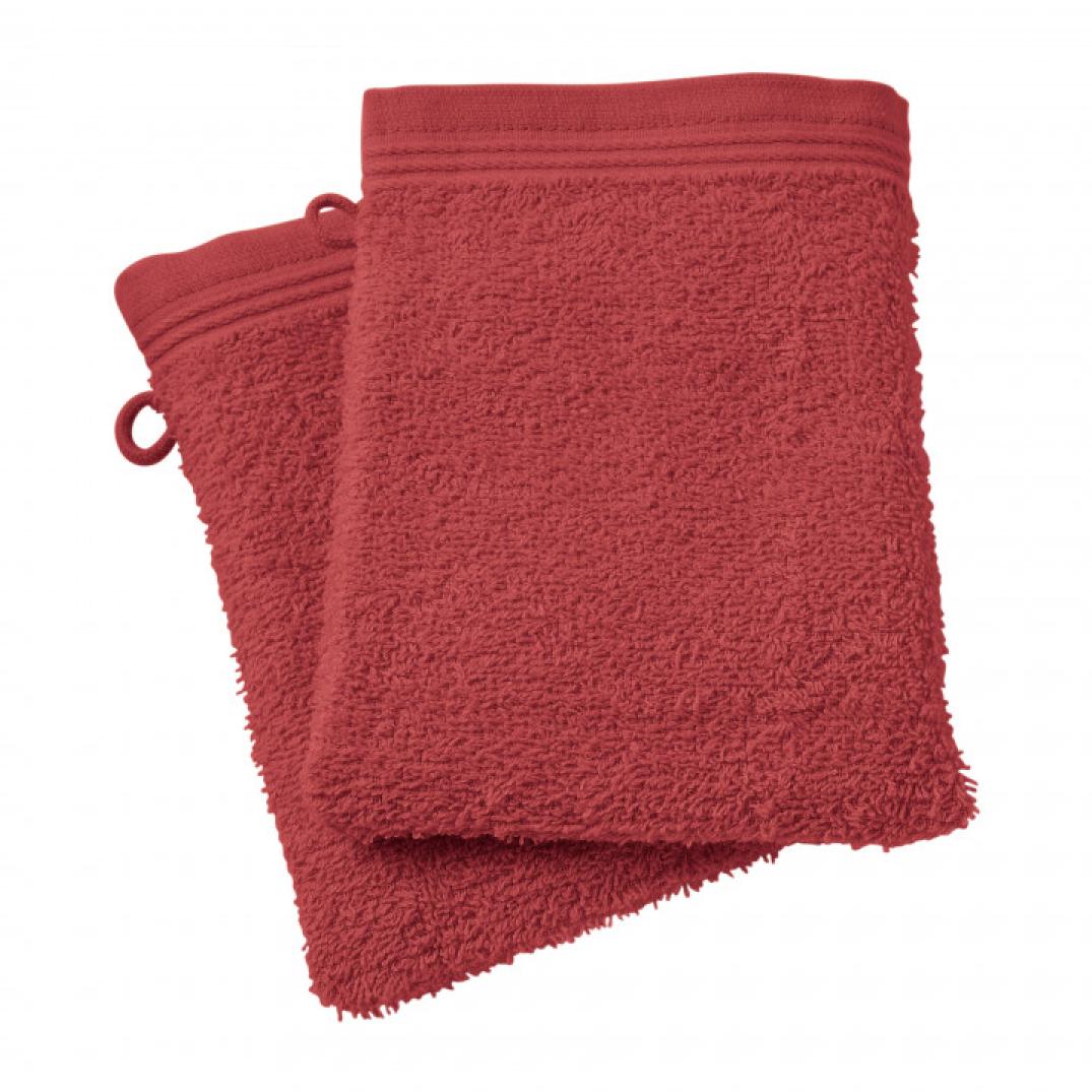 Lot de 2 gants de toilette éponge ''Spa'' 15 x 21 cm / 400 gr/m² - ''Spa'' Cuivre