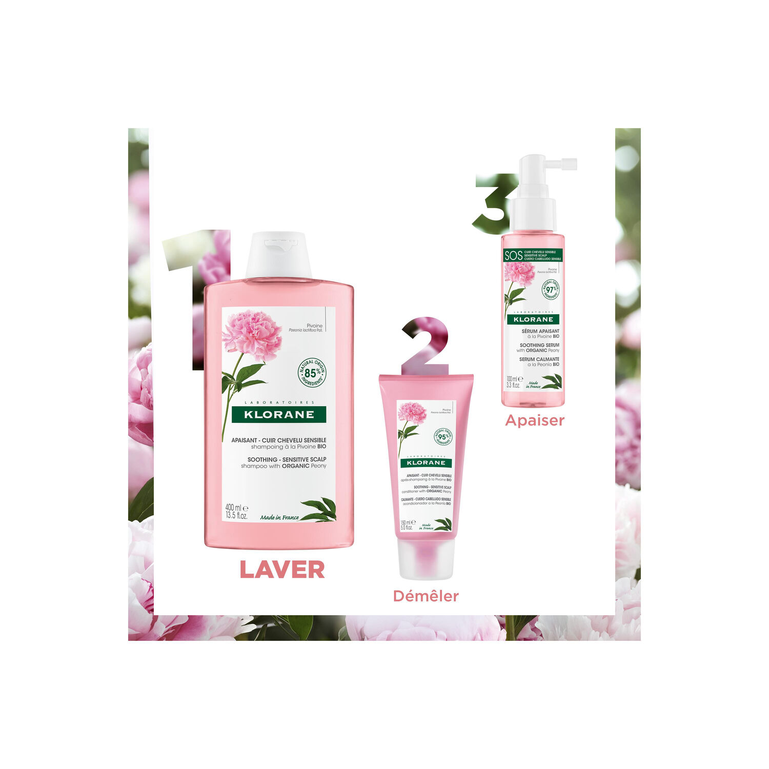 Pivoine  - Shampoing Apaisant - Cuir Chevelu Sensible