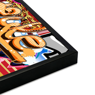 Affiche encadrée street art graffiti Affiche + cadre en métal - Noir