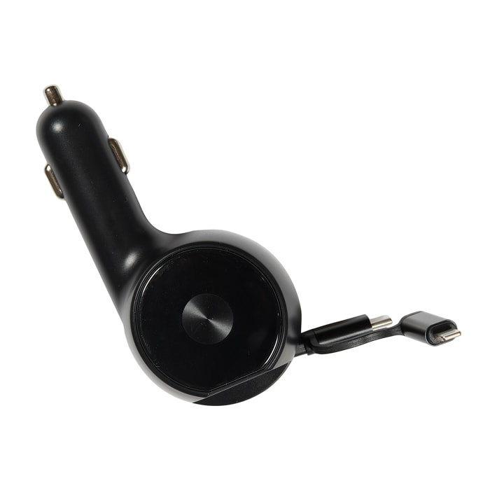 CHARGEUR ALLUME CIGARE CABLE RETRACTABLE 30W