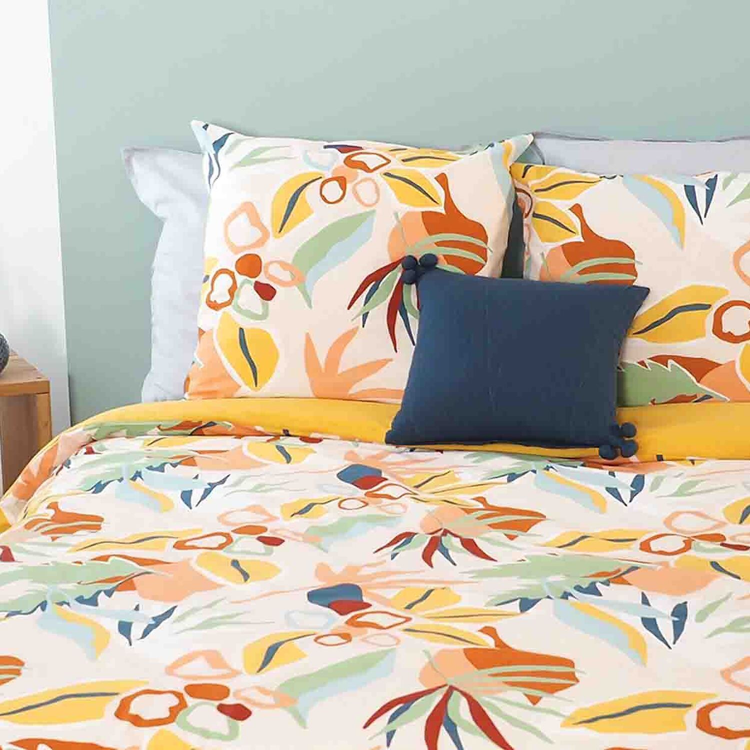 Parure Housse De Couette 2pcs 100% Coton 57 Fils Lucia