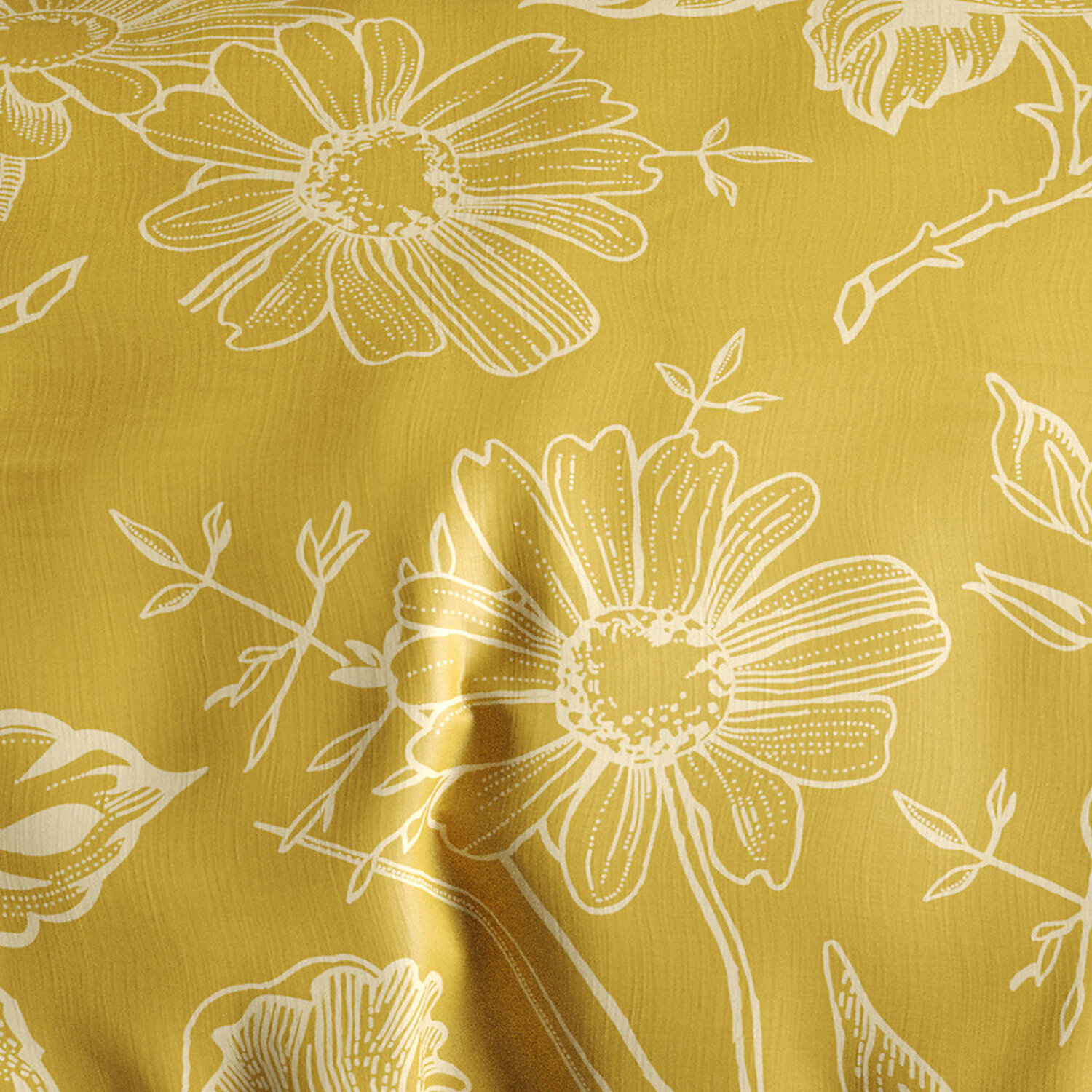 Parure de couette 3pcs 100% coton bio 57 fils/cm2-victoria ocre