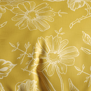 Parure de couette 3pcs 100% coton bio 57 fils/cm2-victoria ocre