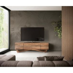 Mueble TV de Madera de Acacia 170 Cm Estilo Rústico Moderno