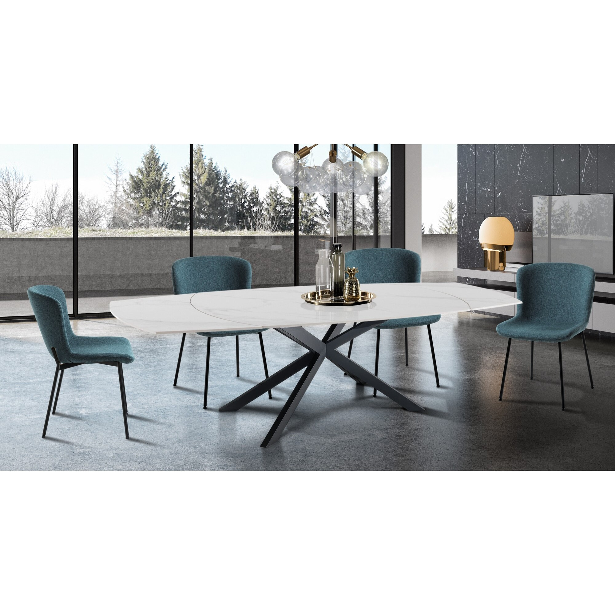 Tomasucci Lot de 4 Chaises SNUG BLEU