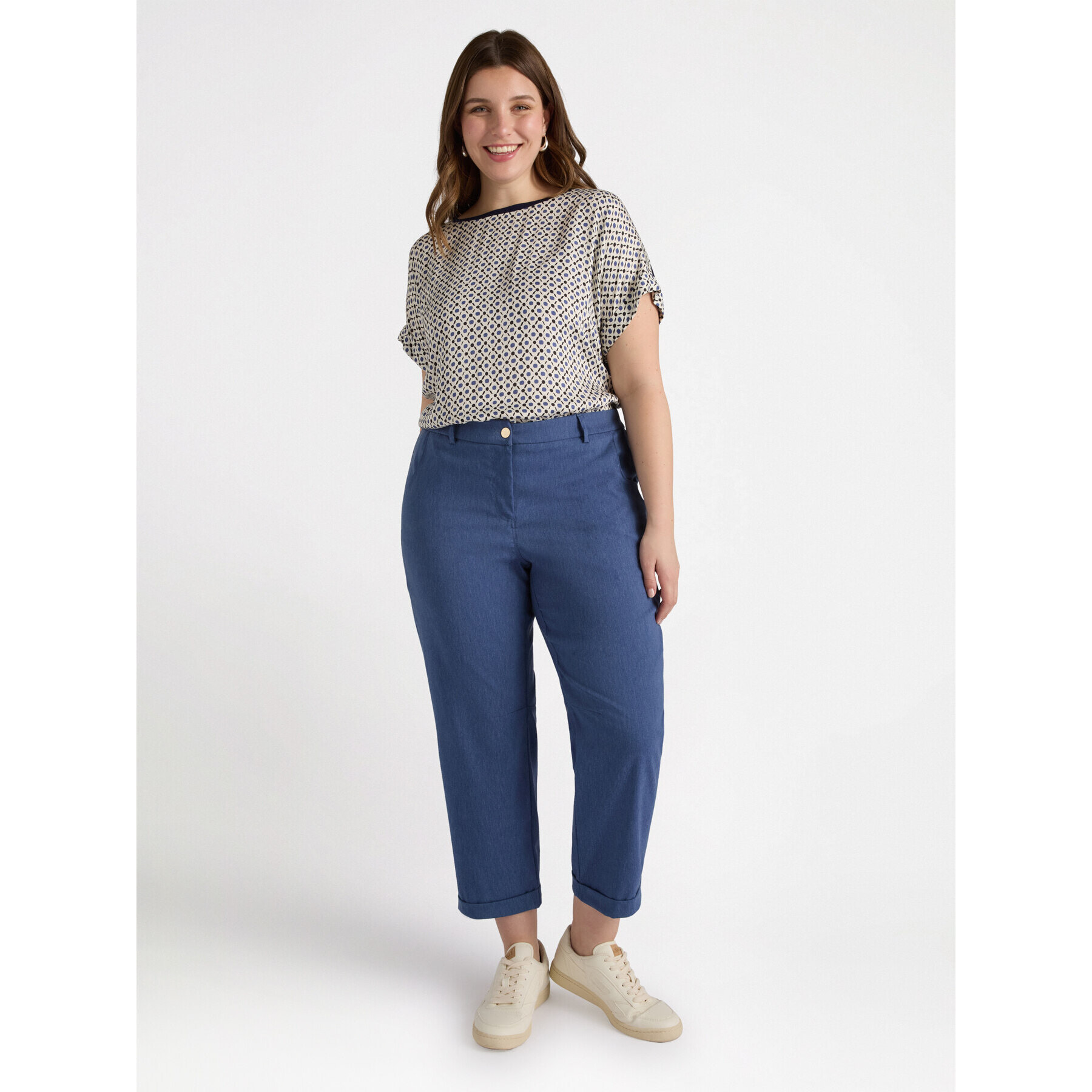 Fiorella Rubino - Pantalones rectos con bolsillos americanos - Azul