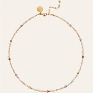 Collana Glam  in Acciaio Placcato Oro