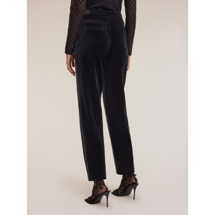 Motivi - Pantalones de terciopelo liso - Negro