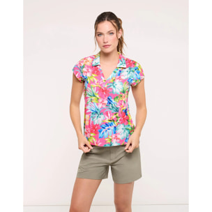 Camisa Manga Corta Rosa - Nery