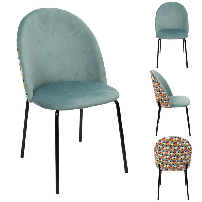 CHAISE BICOLORE RETRO GEO