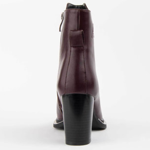 Botín De Tacón - Negro - Altura: 8 Cm