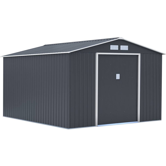 Abri de jardin métal "Vegas" - 13 m² - Gris