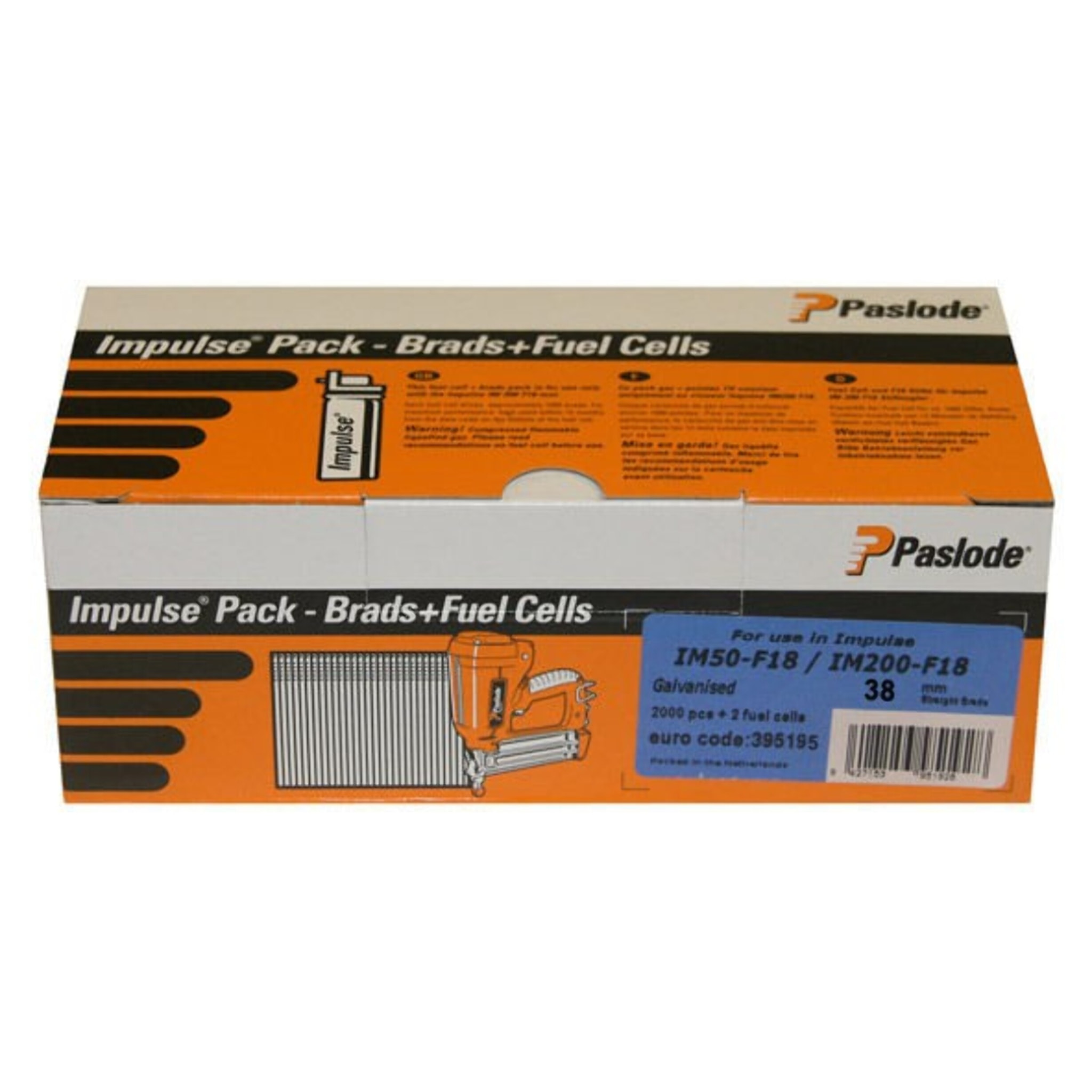 Pack 2000 Pointes F18 + Gaz SPIT - L.38 mm - 395195