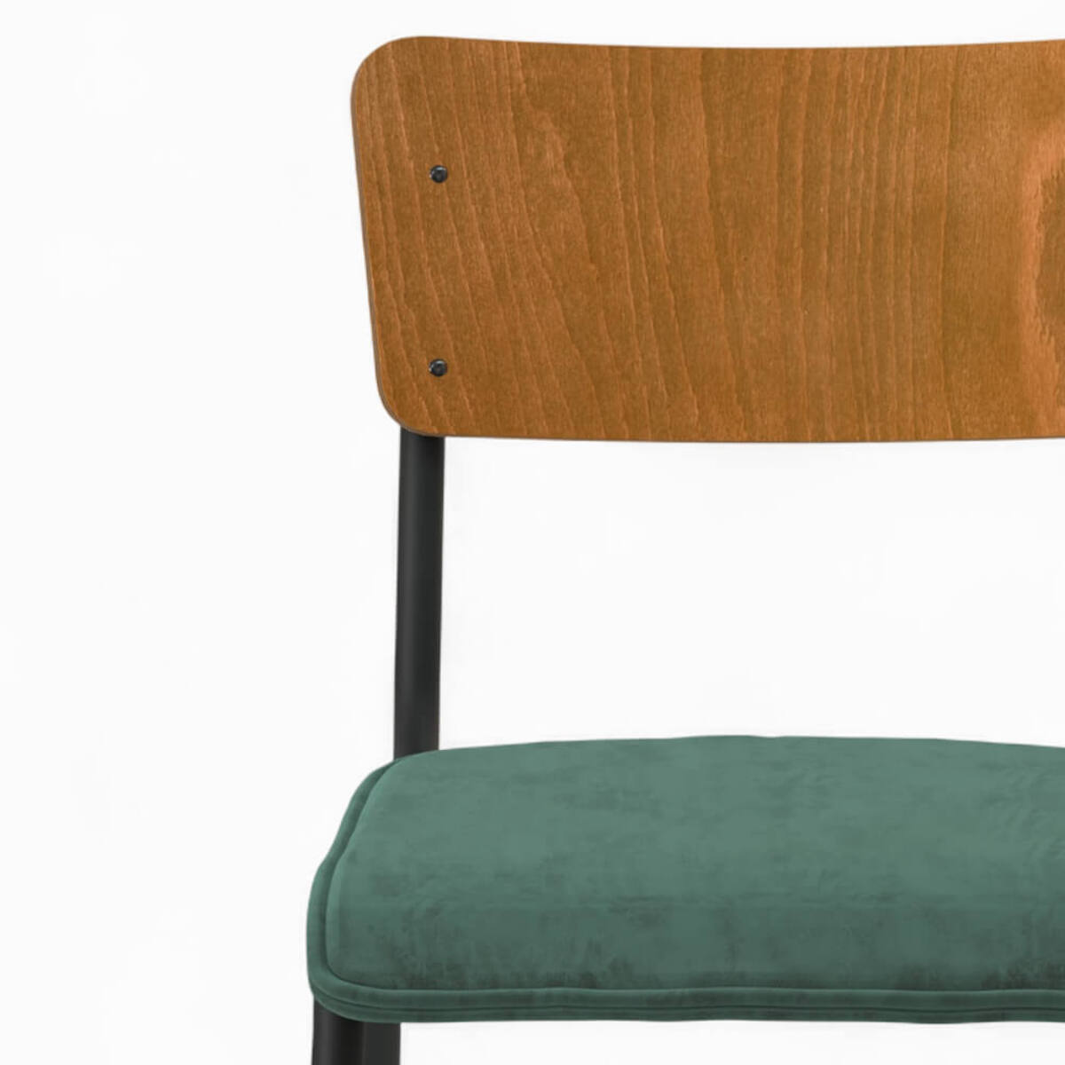 Pack 4 chaises en velours bleu et vert - Nico