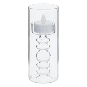 Bougie LED Lena transparent 6x6cm