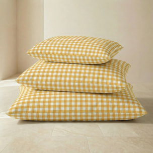 Housse antitaches pour lit pour animal Vichy Jaune