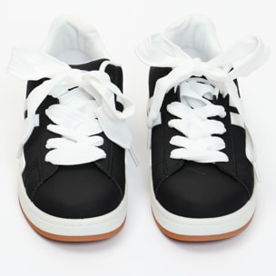 Sneakers in simil pelle bicolore