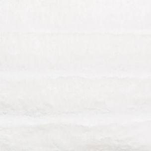 Coussin "Manoir" en fausse fourrure blanc 45x45 cm