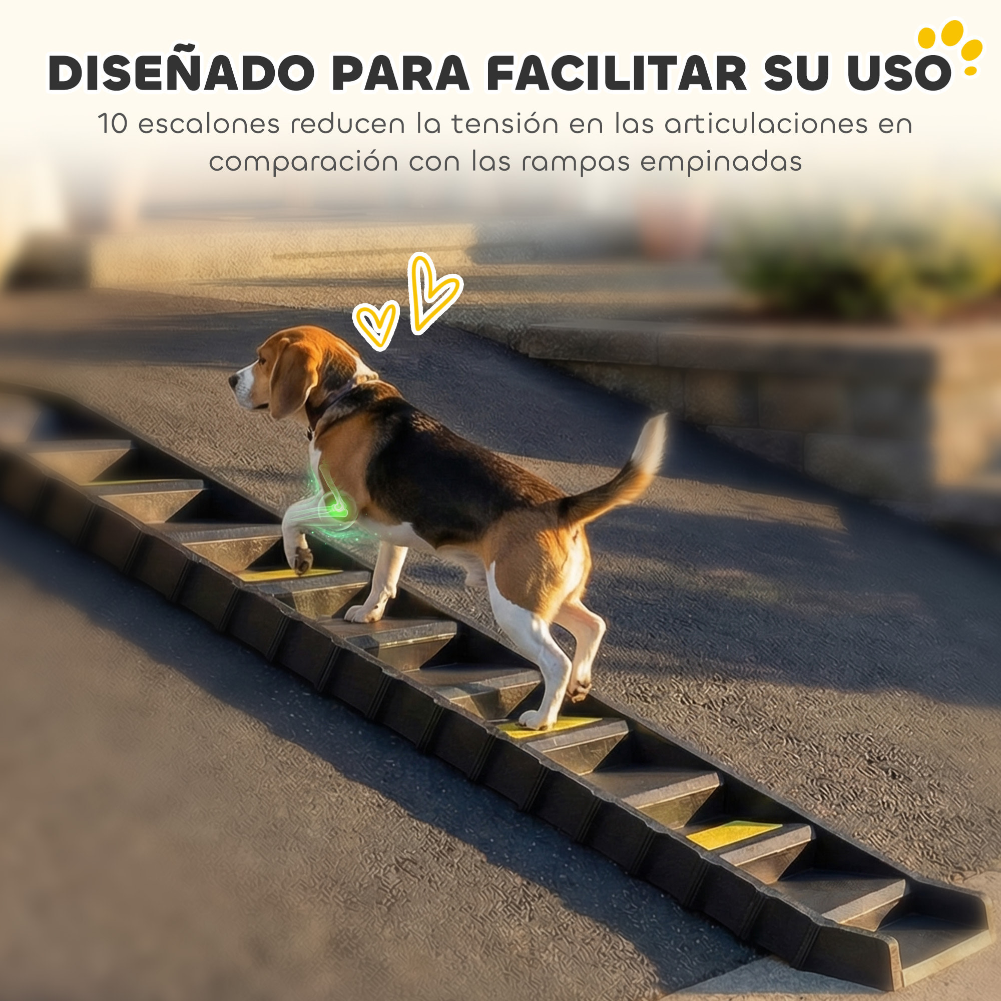 Rampa para Perros Plegable, 154 cm, Rampa para Perros para Coche y Cama Alta con 10 Escalones Antideslizantes, Ligera y Resistente, Carga 68 kg, para Sofá, Negro