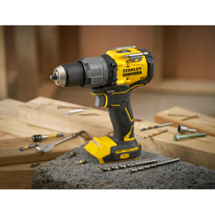 Perceuse visseuse à percussion 80Nm Brushless V20 FatMax 18V avec 2 batteries 4Ah en malette Pro-Stack