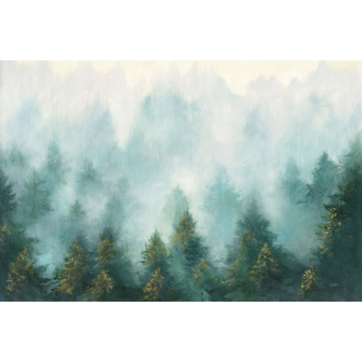 Tableau abstrait Brume sur la forêt Tableau alu Dibond