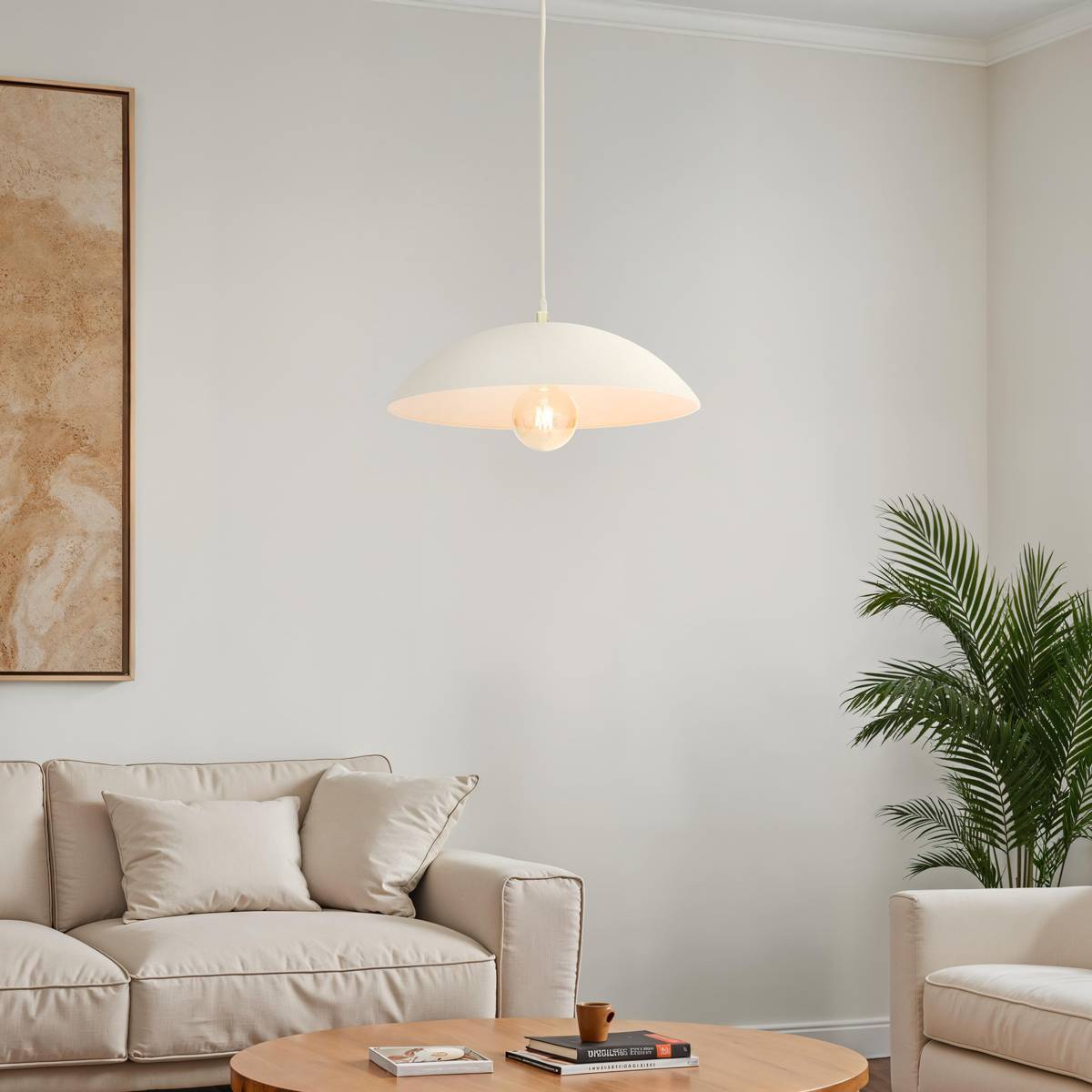 Suspension Delcia D45cm blanche