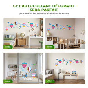 Stickers Muraux décoration adhésifs Montgolfières