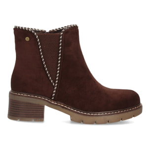 Botines casual con ribete trenzado para mujer