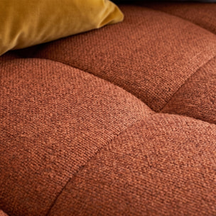 Canapé d'angle droit convertible 4 places en tissu chenille - ouverture rapide - BRERA