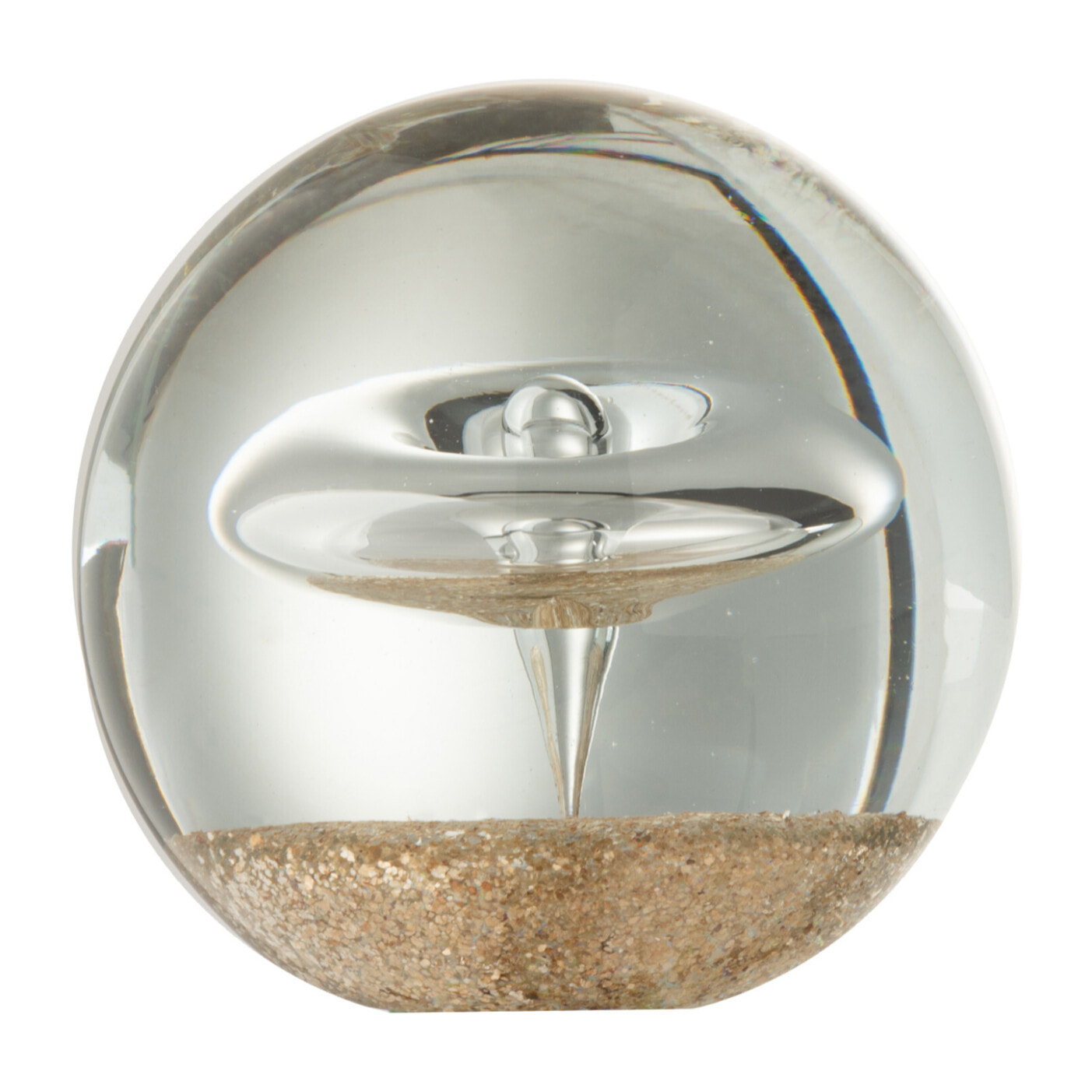 J-Line presse-papier Cercle - verre - or - large