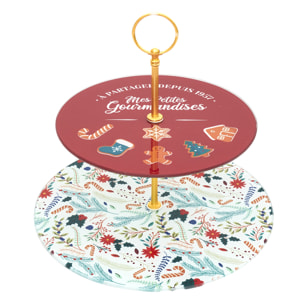Plateau De Presentation Double Noel D25cm